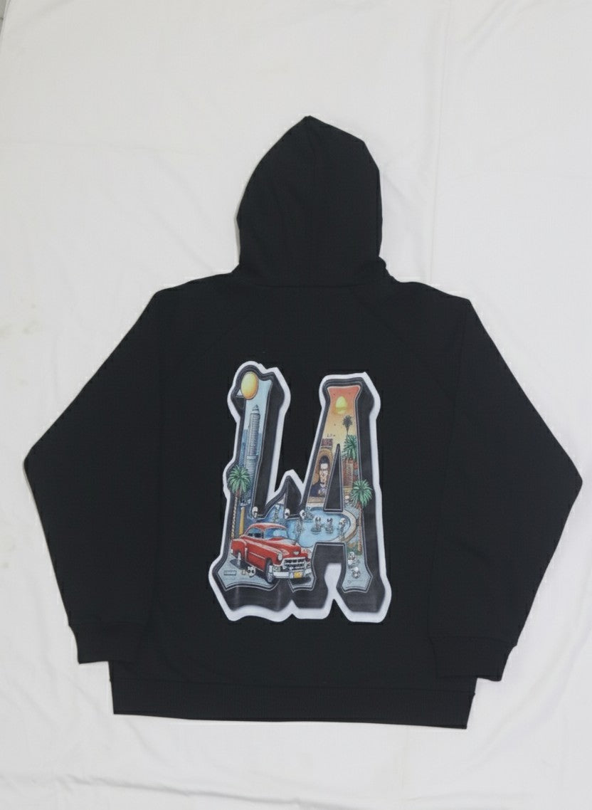 Hustle black hoodie